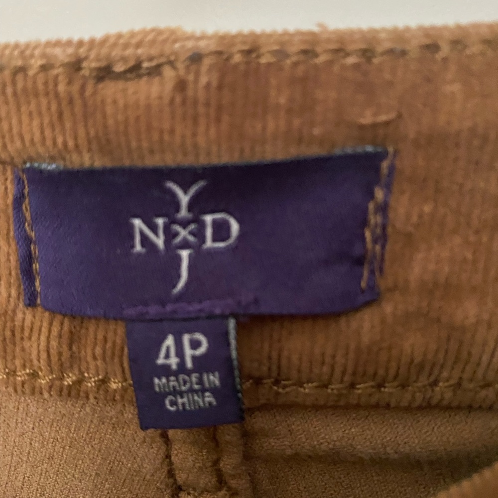 NYDJ corduroys-size 4 petite